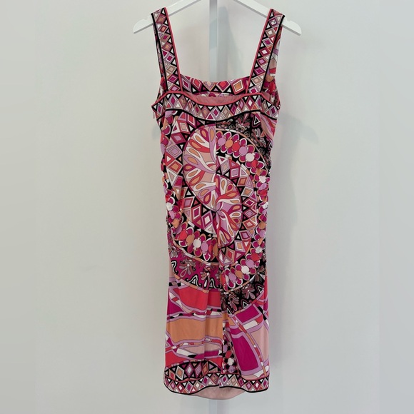 EMILIO PUCCI PINK MULTI DRESS MODEL 41R150 SIZE IT 44 / US 10 NWOTS! - Picture 7 of 17